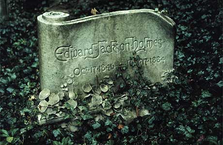 scroll headstone  Edward Jackson Holmes