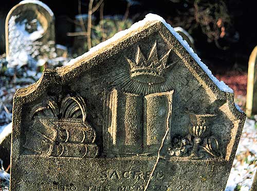 book, glass & crown.