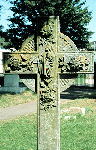 unusual celtic style cross with jesus