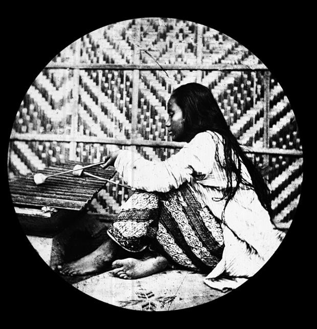 Malay Beauty - Photograhic Lantern slide