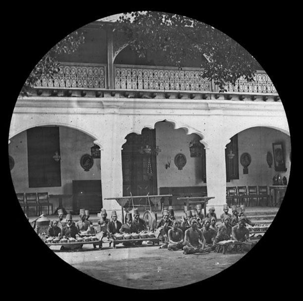 Gamelan orchestra - Photograhic Lantern slide